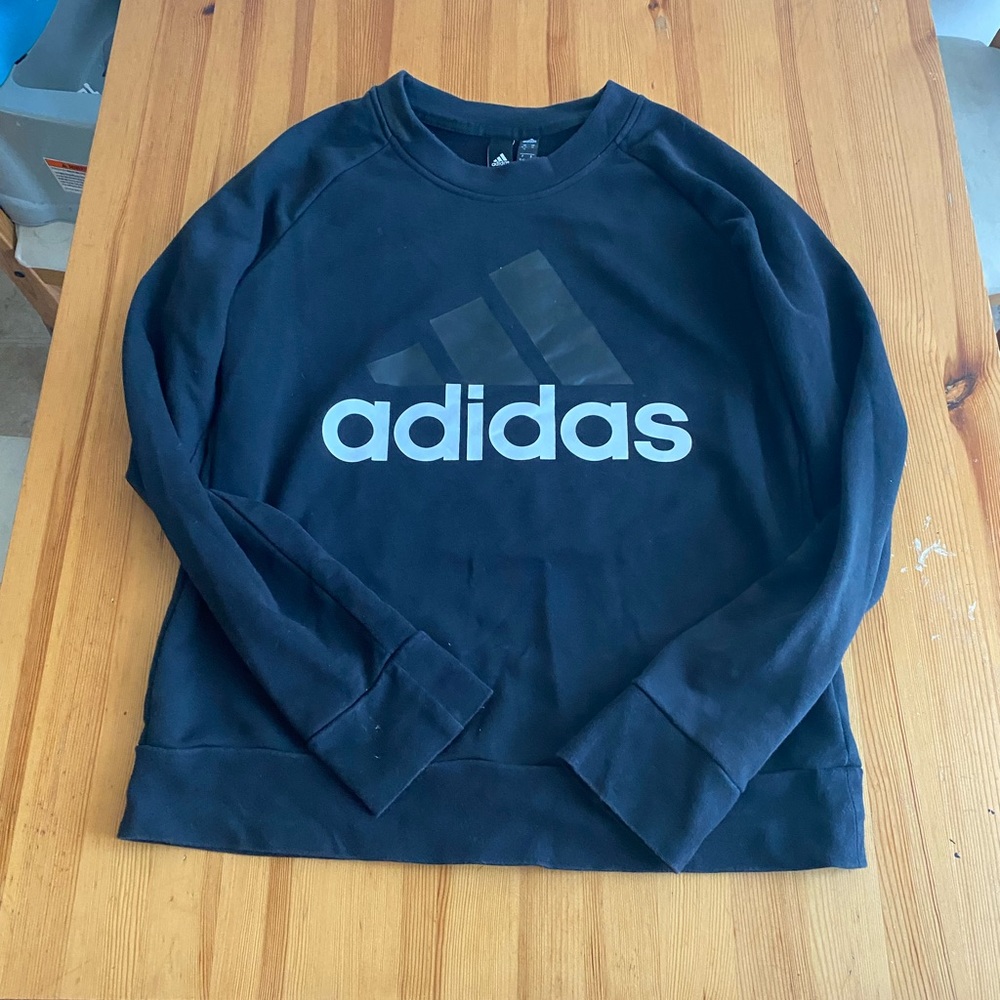 Black Adidas Crew Neck Sweater